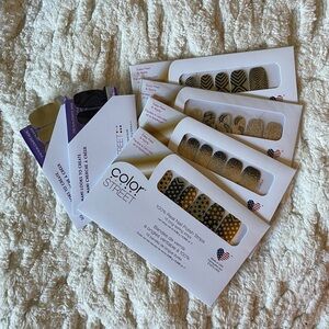 Black and Gold | Color Street Nail Polish Strip Bundle 💜🪩💅